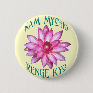 Nam Myoho Renge Kyo met Lotus Flower Design Ronde Button 5,7 Cm