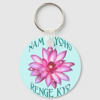 Nam Myoho Renge Kyo met Lotus Flower Design Sleutelhanger