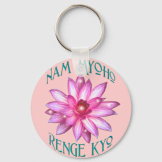 Nam Myoho Renge Kyo met Lotus Flower Design Sleutelhanger