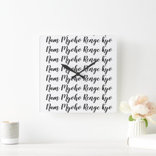 Nam Myoho Renge Kyo Vierkante Klok (Huis)