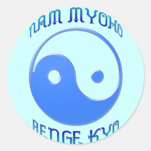 "Nam Myoho Renge Kyo" Yin & Yang Buddhism Ronde Sticker