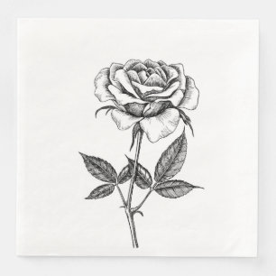 Nam tekening toe servet