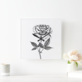 Nam tekening toe vierkante klok (Huis)