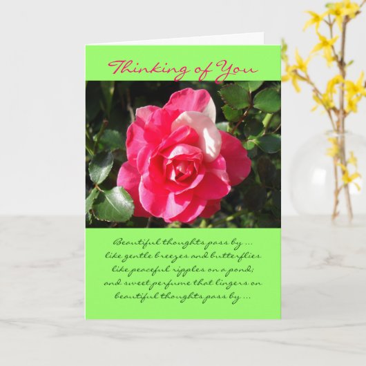 Nam… toe Het denken aan u. Kaart (Gele Bloem)