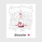 Nama-sleigh Namasleigh Funny Santa Yoga Kerstmis Sticker (Vel)
