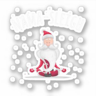 Nama-sleigh Namasleigh Funny Santa Yoga Kerstmis Sticker