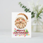 namaak garenpatroon, notch-hook stijl, gestructure feestdagenkaart (Staand voorkant)