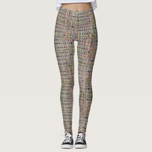 namaak textuur met stippelpatroon leggings (Voorkant)