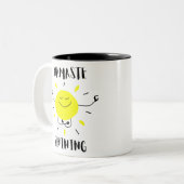 namaakglans tweekleurige koffiemok (Voorkant links)