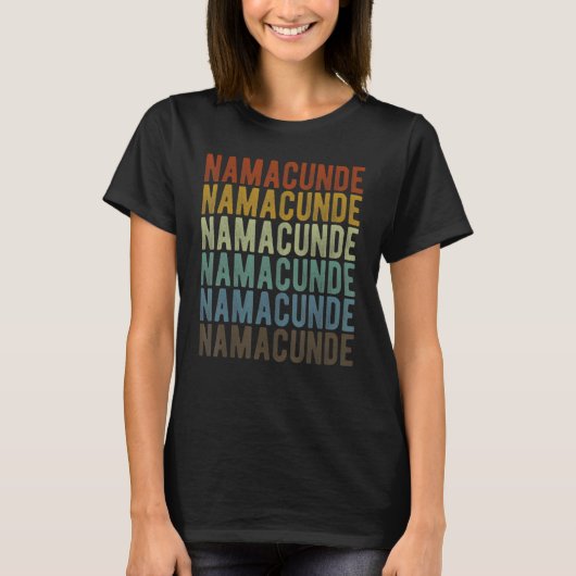 Namacunde Stad Angola Retro T-shirt (Voorkant)