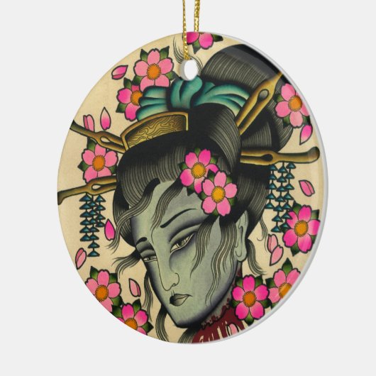 namakubi keramisch ornament (Links)