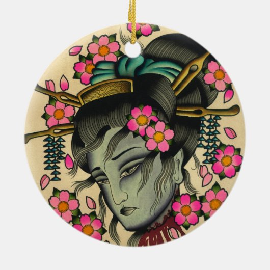 namakubi keramisch ornament (Achterkant)