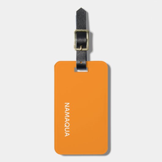 Namaqua oranje kleur naam bagagelabel (Voorkant verticaal)