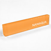 Namaqua oranje naamplaat naambordje