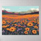 Namaqualand Wildebloemenveld Poster (Voorkant)