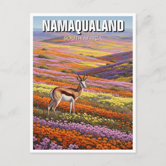 Namaqualand Zuid-Afrika Reizen Briefkaart (Voorkant)