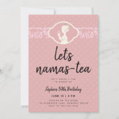 Namas-tea Grappig Schattige Chic Tea Party 30ste v Kaart (Voorkant)