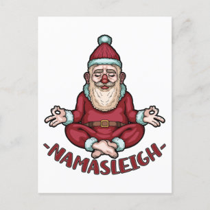 Namasleigh Funny Santa Claus Yoga Meditate Xmas Briefkaart