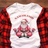 Namasleigh Funny Santa Yoga Kerstmis Tri-Blend Shirt