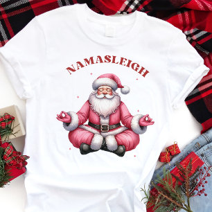 Namasleigh Funny Santa Yoga Kerstmis Tri-Blend Shirt