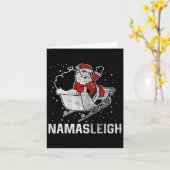 Namasleigh Kerstman Rendier Geschenken Verzenden  Kaart (Gele Bloem)