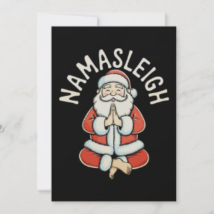 Namasleigh Kerstman slee Kalm Yoga Meditatie Feestdagenkaart