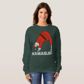 NamaSleigh Kerstmis Yoga Namaste Trui (Voorkant volledig)