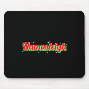 Namasleigh Santa Yoga Houding Sneeuw Kerstmis Medi Muismat