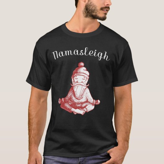 Namasleigh yoga liefhebbers met kerstmis t-shirt (Voorkant)
