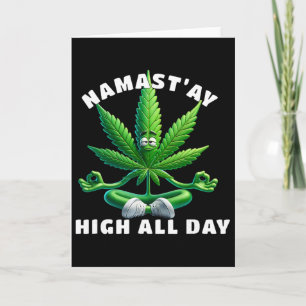 Namast’ay High de hele dag grappige yoga wiet zen Kaart