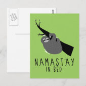 namast 'ay in bed luiaard briefkaart (Voorkant / Achterkant)