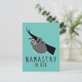 namast 'ay in bed luiaard briefkaart (Staand voorkant)