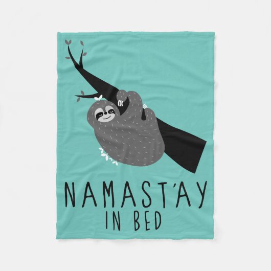 namast ' ay in bed sloth fleece deken (Voorkant)