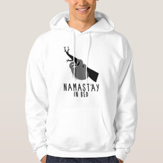 namast ' ay in bed sloth hoodie (Voorkant)