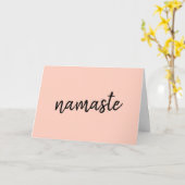 Namast| Pachy Pink Modern Yoga Meditation Kaart (Gele Bloem)
