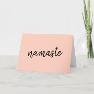 Namast  Pachy Pink Modern Yoga Meditation Kaart