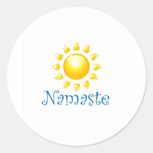 namast ronde sticker (Voorkant)