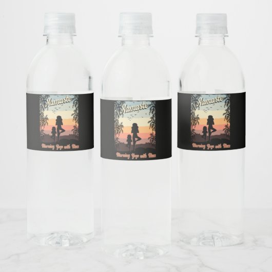 Namasta Morning Yoga met Mama Waterfles Etiket (Flessen)