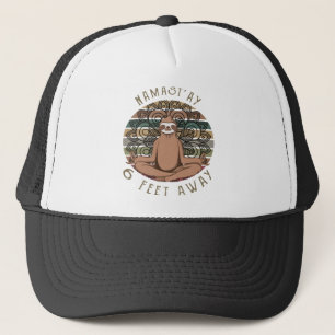 Namastay 6 Feet Away Quarantine Funny Trucker Pet