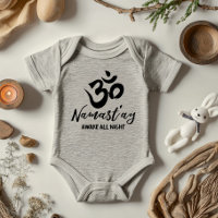 Namast'ay Awake All Night Baby Bodysuit