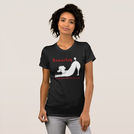 Namastay down dog t-shirt (Voorkant volledig)