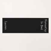 Namast'ay in Bed Black Silver Custom Name Yoga Mat (Voorkant (horizontaal))