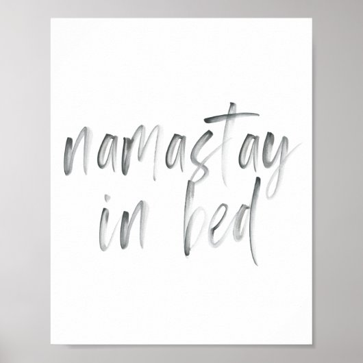 Namastay in de Waterverf Bed Poster (Voorkant)