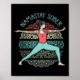 Namastay Nuchter Nuchterheid Yoga Houding Namaste  Poster