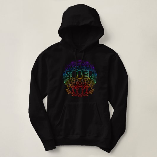Namastay Sober Na Aa Alcoholics Anonymous Sobriety Hoodie (Design voorkant)
