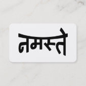 Namaste (नमस्ते) - Devanagari Script Visitekaartje (Voorkant)