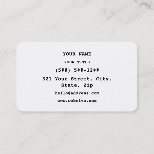 Namaste (नमस्ते) - Devanagari Script Visitekaartje (Achterkant)