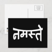 Namaste (न स् ते) - Devanagari Script Briefkaart (Voorkant / Achterkant)