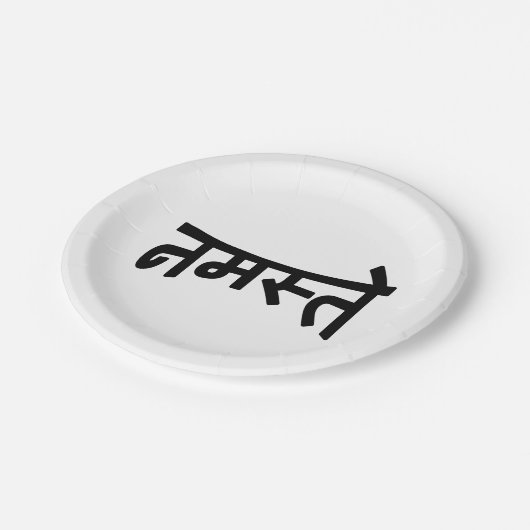 Namaste (न स् ते) - Devanagari Script Papieren Bordje (Gekanteld)