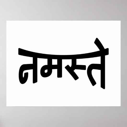 Namaste (न स् ते) - Devanagari Script Poster (Voorkant)